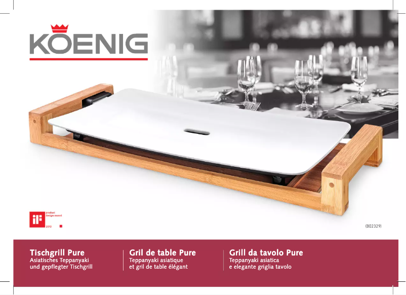 Page n°1 - Manuel utilisateur Koenig B02329