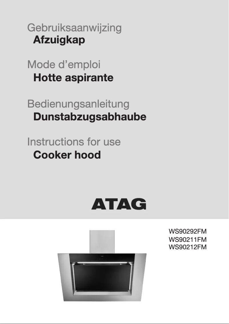 Page n°1 - Manuel utilisateur Atag WS90292FM