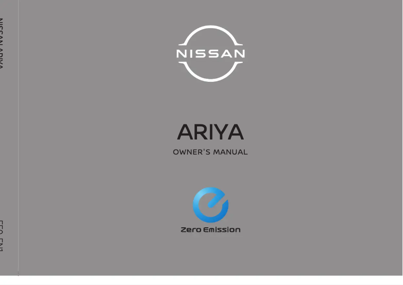 Image de la première page du manuel de l'appareil Ariya (2022)