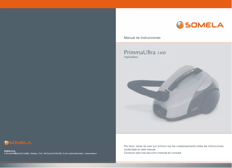 Page 1 de la notice Manuel utilisateur Somela Primma Ultra 1400