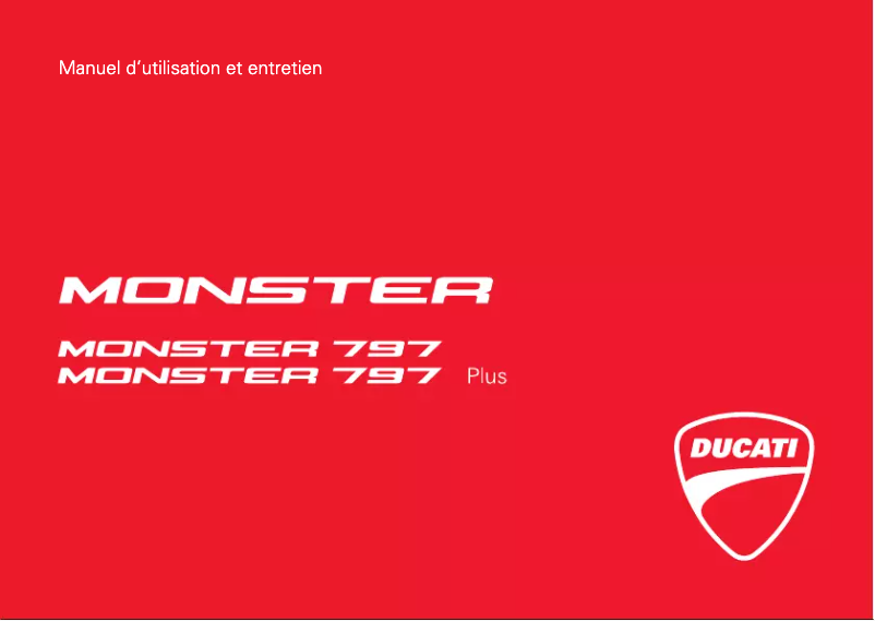 Page 1 de la notice Manuel utilisateur Ducati Monster 797 (2018)
