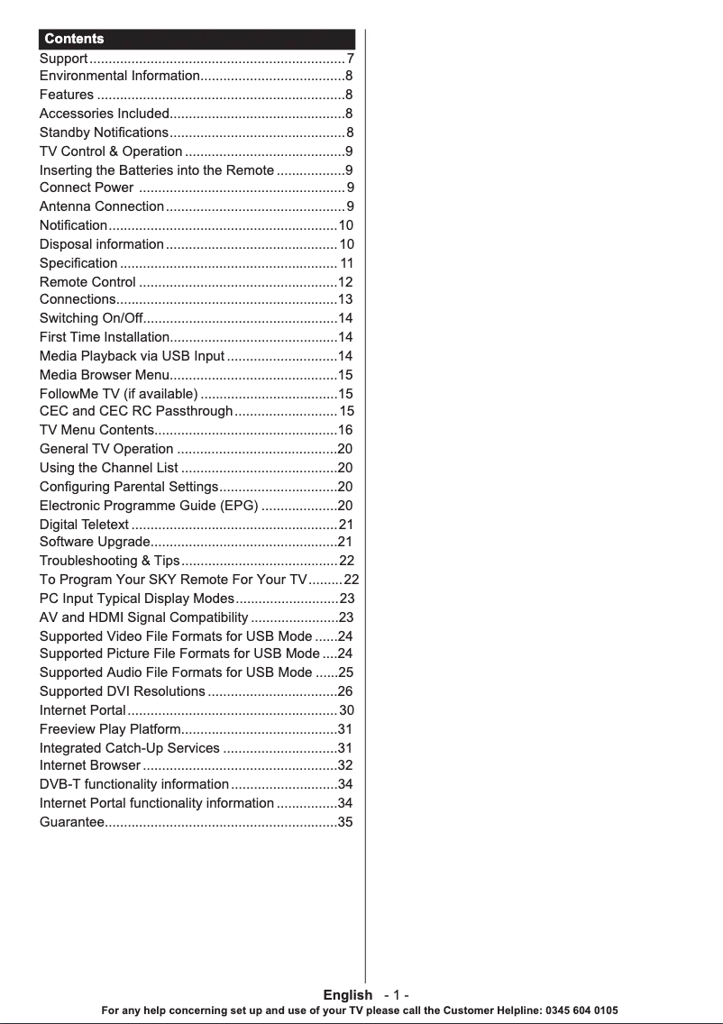 Image de la première page du manuel de l'appareil 65HL6T64U