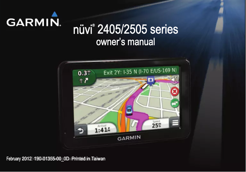 Page n°1 - Manuel utilisateur Garmin nüvi 2475