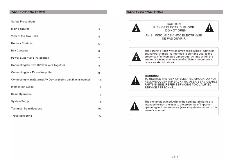 Page n°1 - Manuel utilisateur Scott TSX 712 Twin Monaco