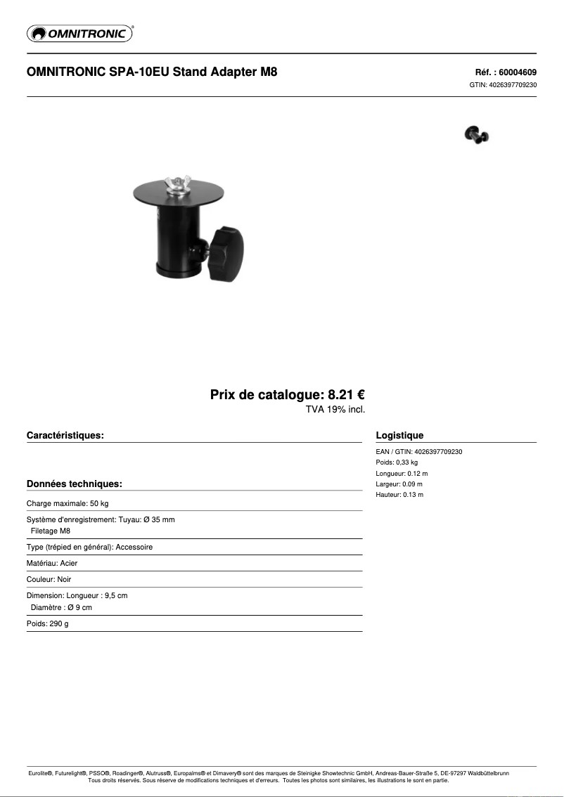 Image de la première page du manuel de l'appareil SPA-10EU