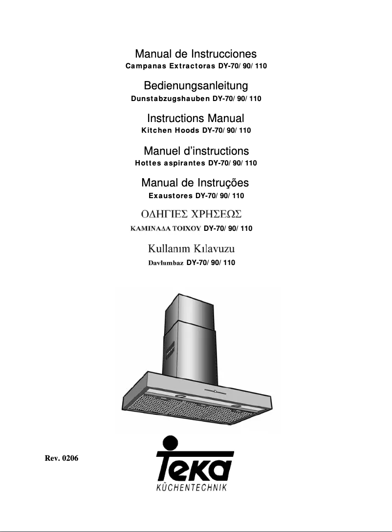 Image de la première page du manuel de l'appareil DY 90