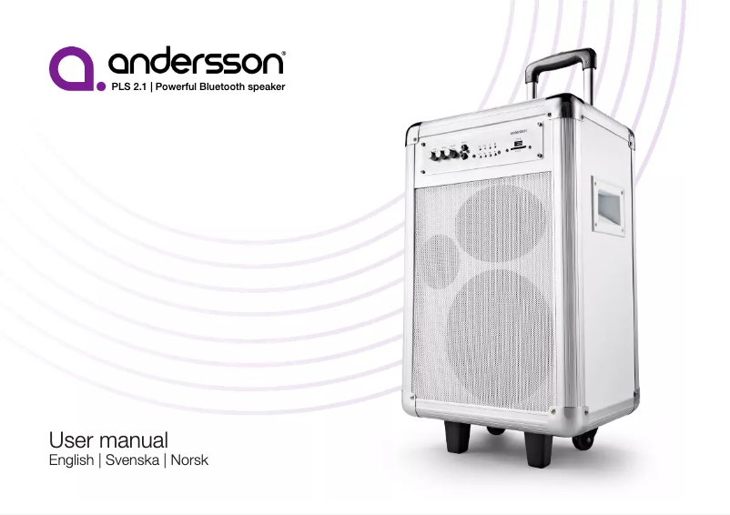 Page n°1 - Manuel utilisateur Andersson PLS 2.1