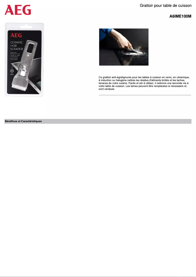 Page 1 de la notice Manuel utilisateur AEG A6IME100M