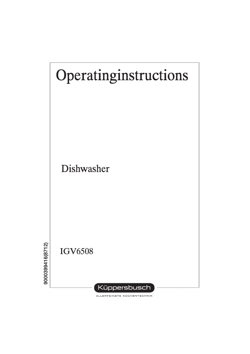 Página 1 del manual Manual de usuario Küppersbusch IGV 6508.0