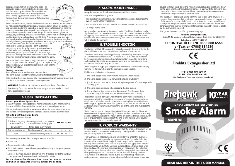 Página 1 del manual Manual de usuario FireHawk FHB10