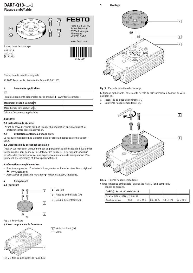 Image de la première page du manuel de l'appareil DARF-Q13-20-1