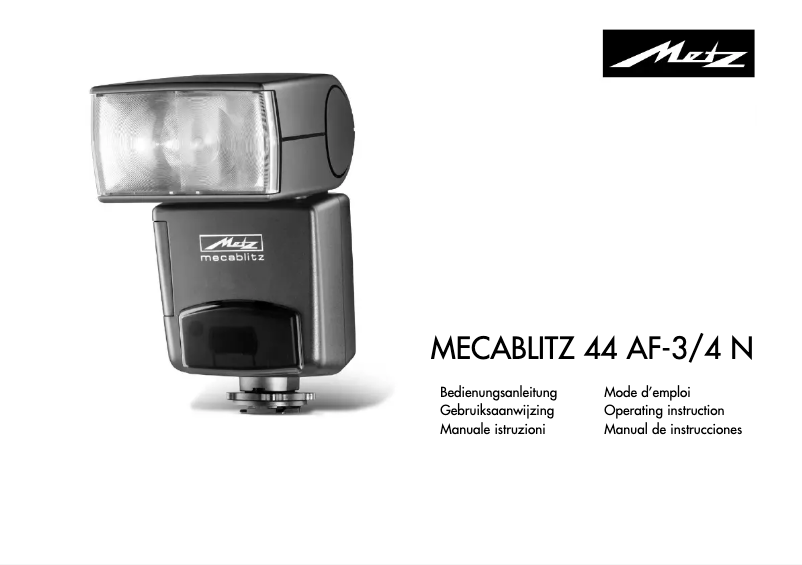 Image de la première page du manuel de l'appareil Mecablitz 44 AF-4 N
