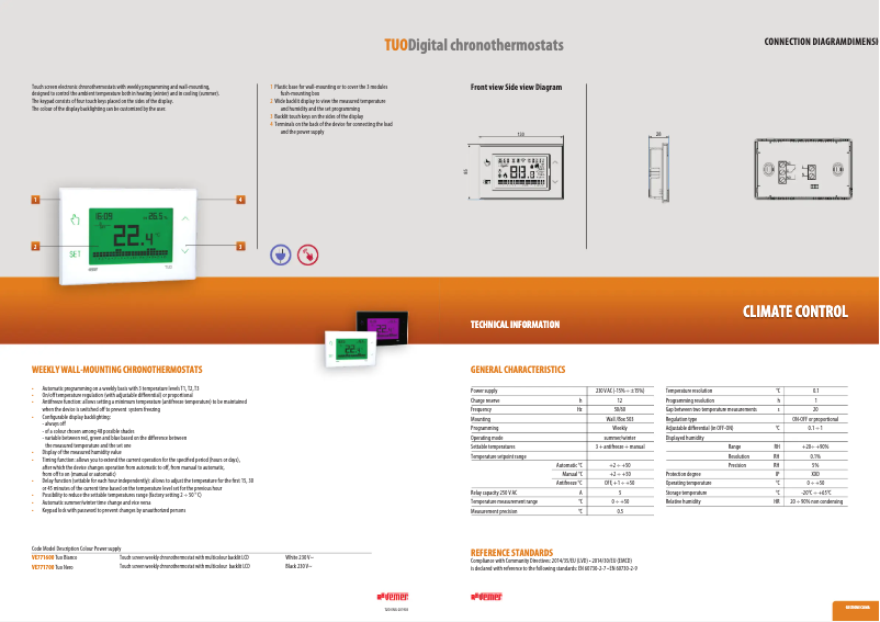 Page n°1 - Fiche technique Vemer Tuo