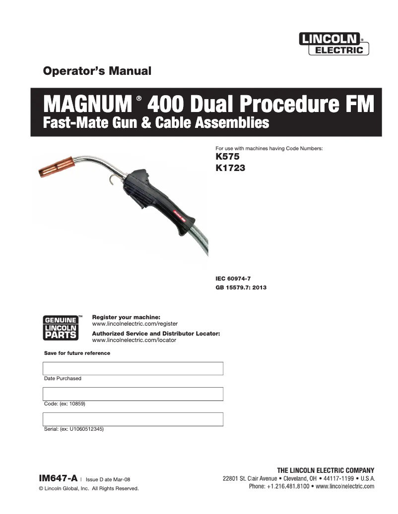 Imagen de la primera página del manual del dispositivo Magnum 400 Dual Procedure FM
