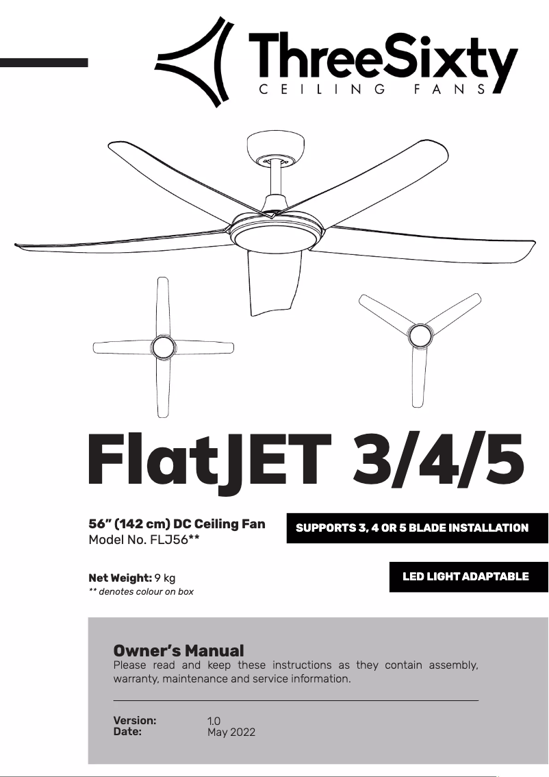 Page n°1 - Manuel utilisateur ThreeSixty FlatJet 3