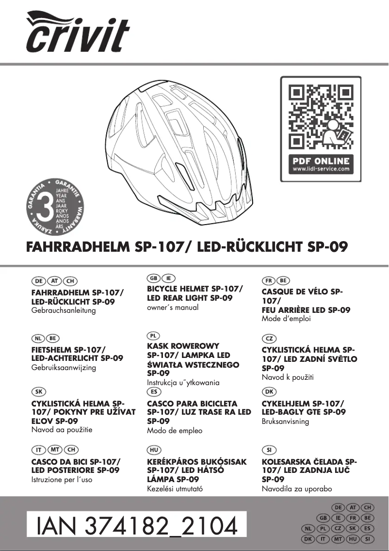 Página 1 del manual Manual de usuario Crivit IAN 374182