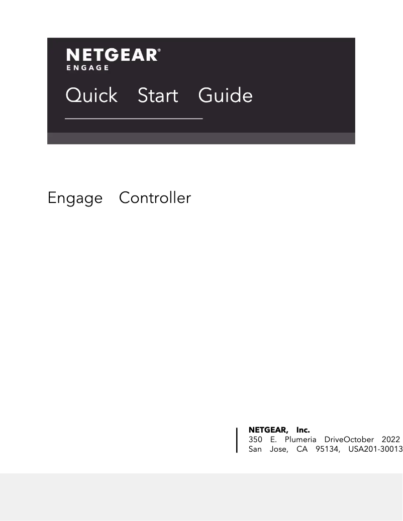 Page n°1 - Guide d'installation Netgear Engage Controller