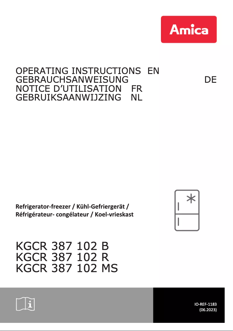 Image de la première page du manuel de l'appareil KGCR 387 102 R