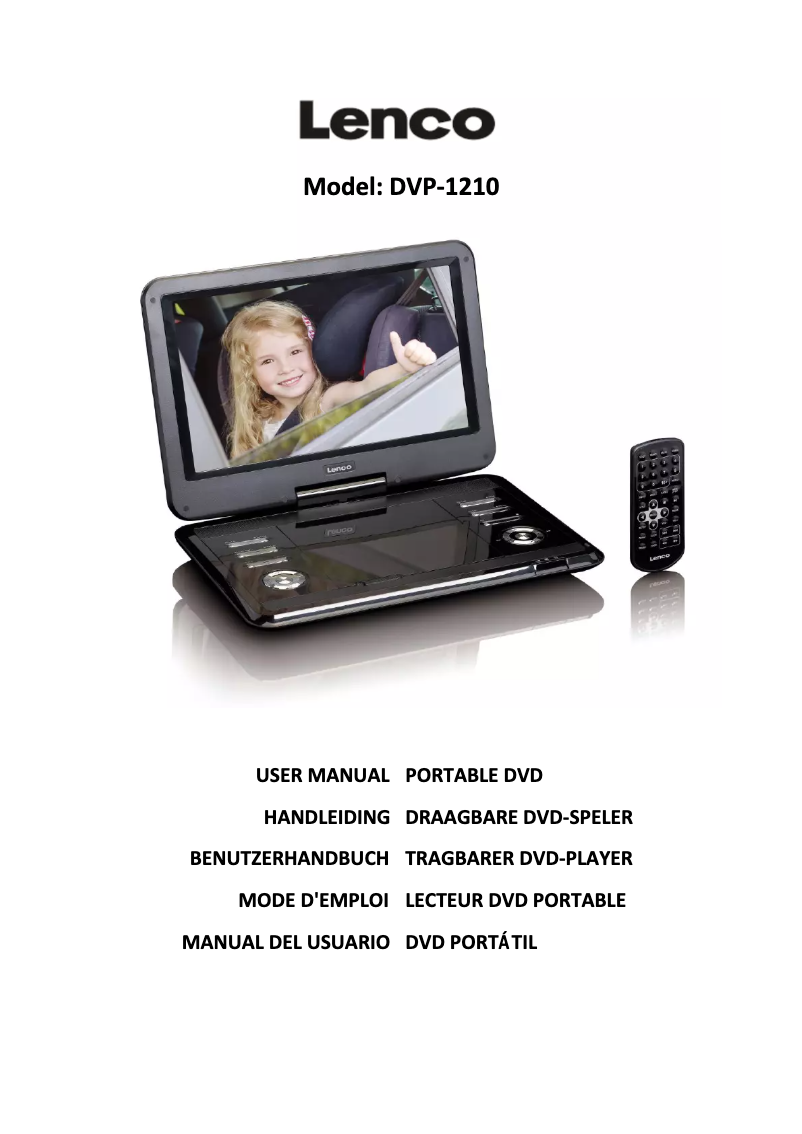 Page 1 of the manual User Manual Lenco DVP-1210