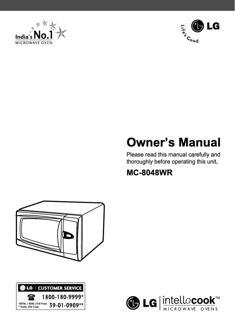 Page 1 de la notice Manuel utilisateur LG MC-8048WR