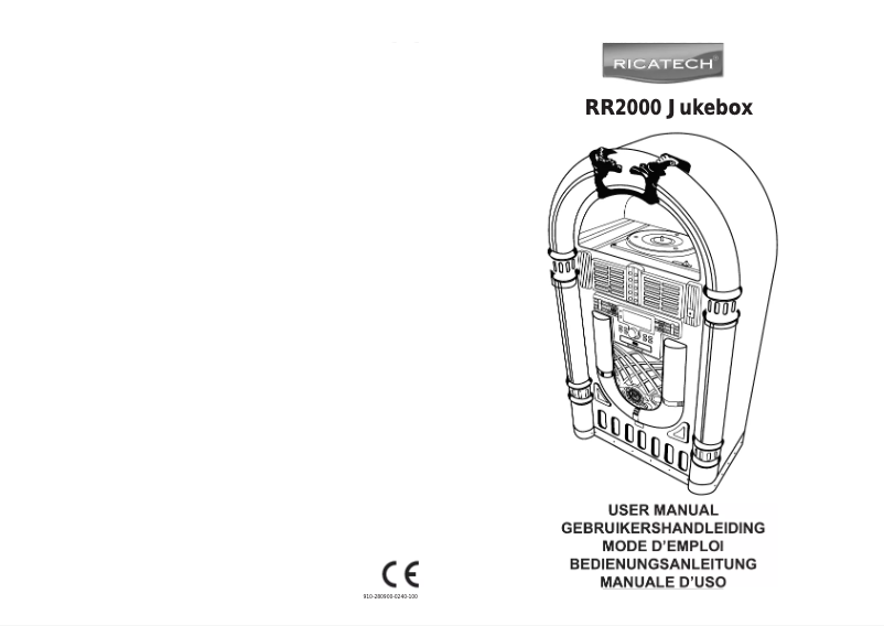 Page n°1 - Manuel utilisateur Ricatech RR2000