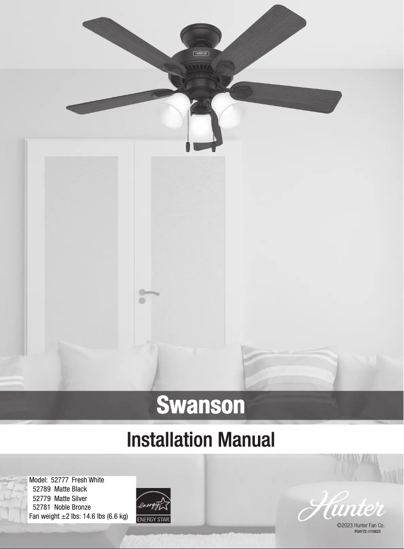 Image de la première page du manuel de l'appareil Swanson