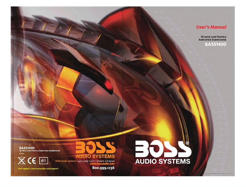 Page n°1 - Manuel utilisateur Boss BASS1400