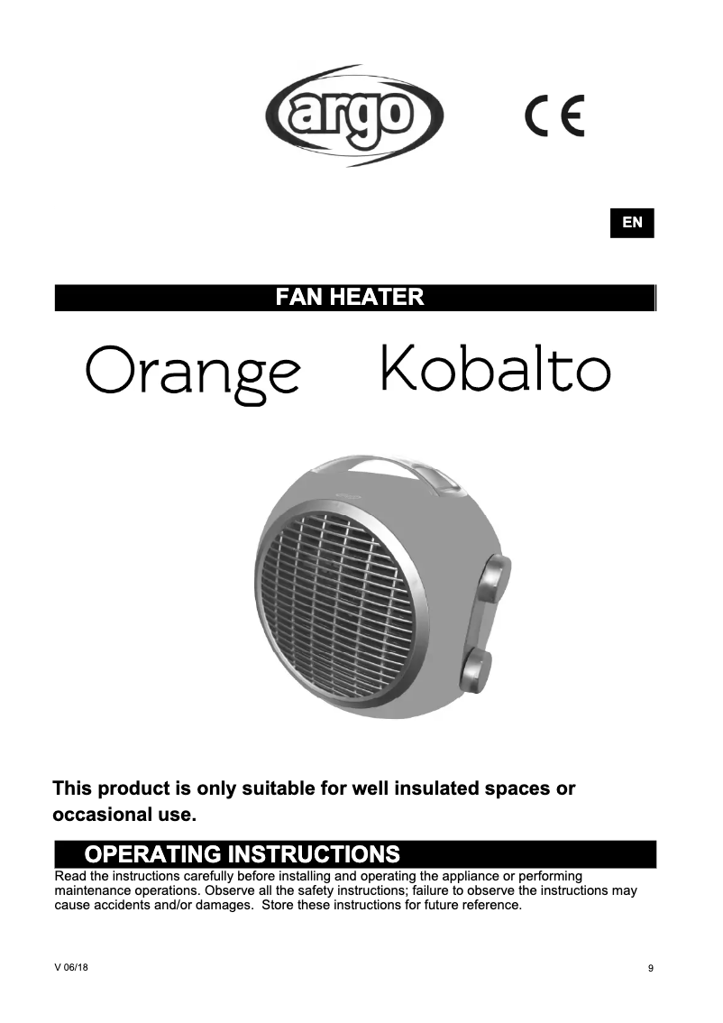 Page n°1 - Manuel utilisateur ARGO Kobalto