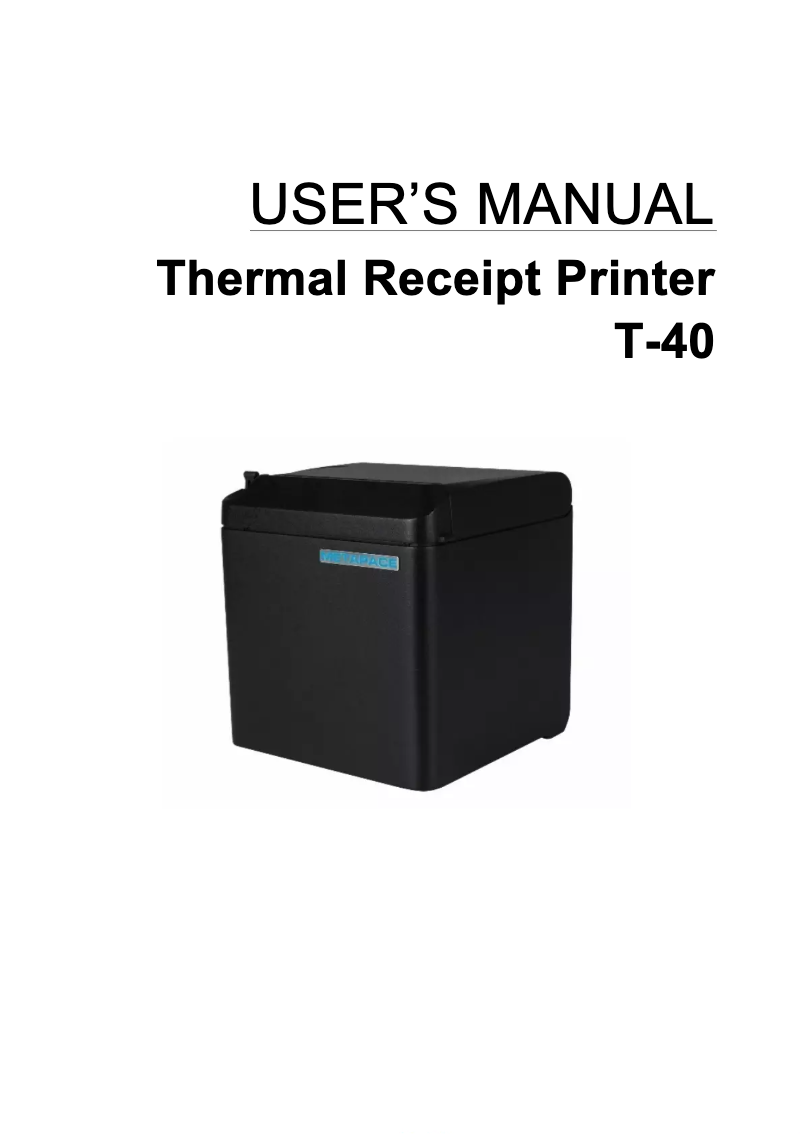 Image de la première page du manuel de l'appareil T-40