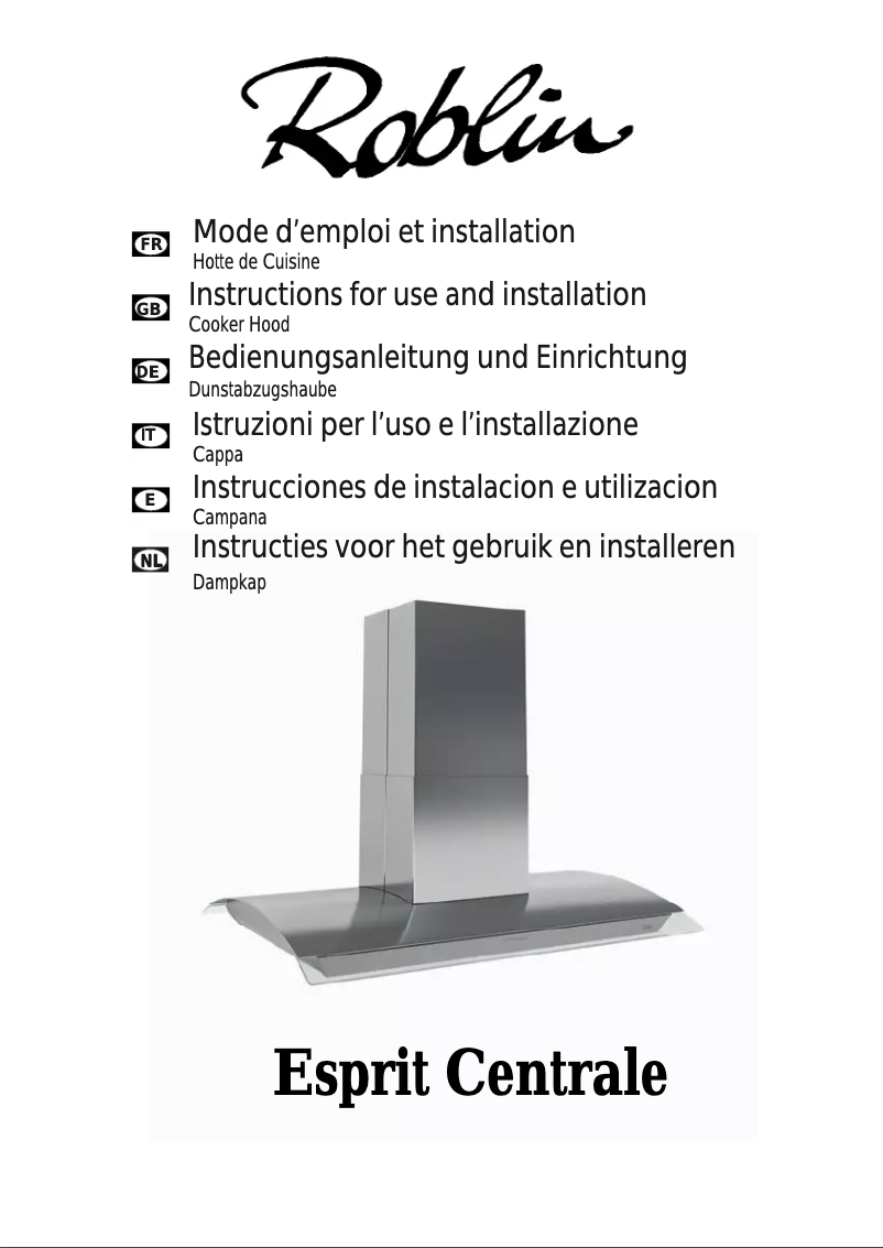 Page 1 de la notice Manuel utilisateur Roblin Esprit/2 900