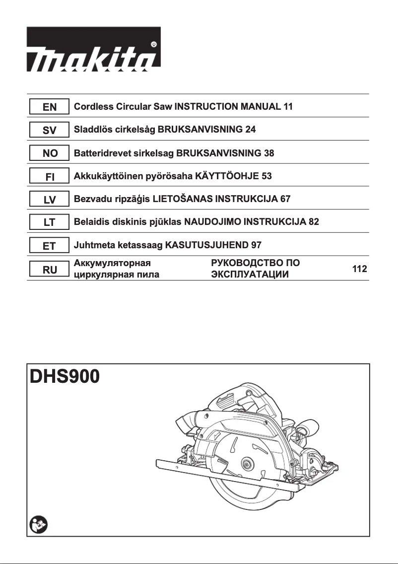 Page n°1 - Manuel utilisateur Makita DSS611