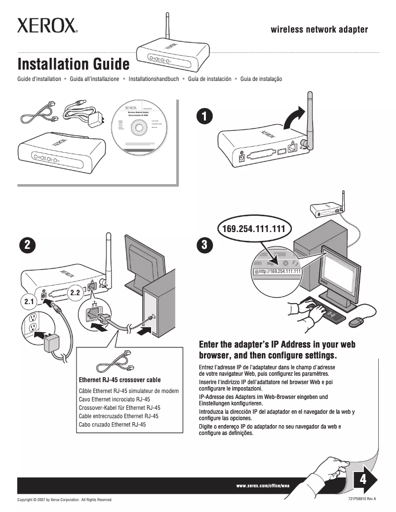 Image de la première page du manuel de l'appareil Wireless Network Adapter