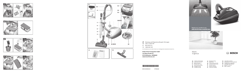 Page n°1 - Manuel utilisateur Bosch BGL8PERF7