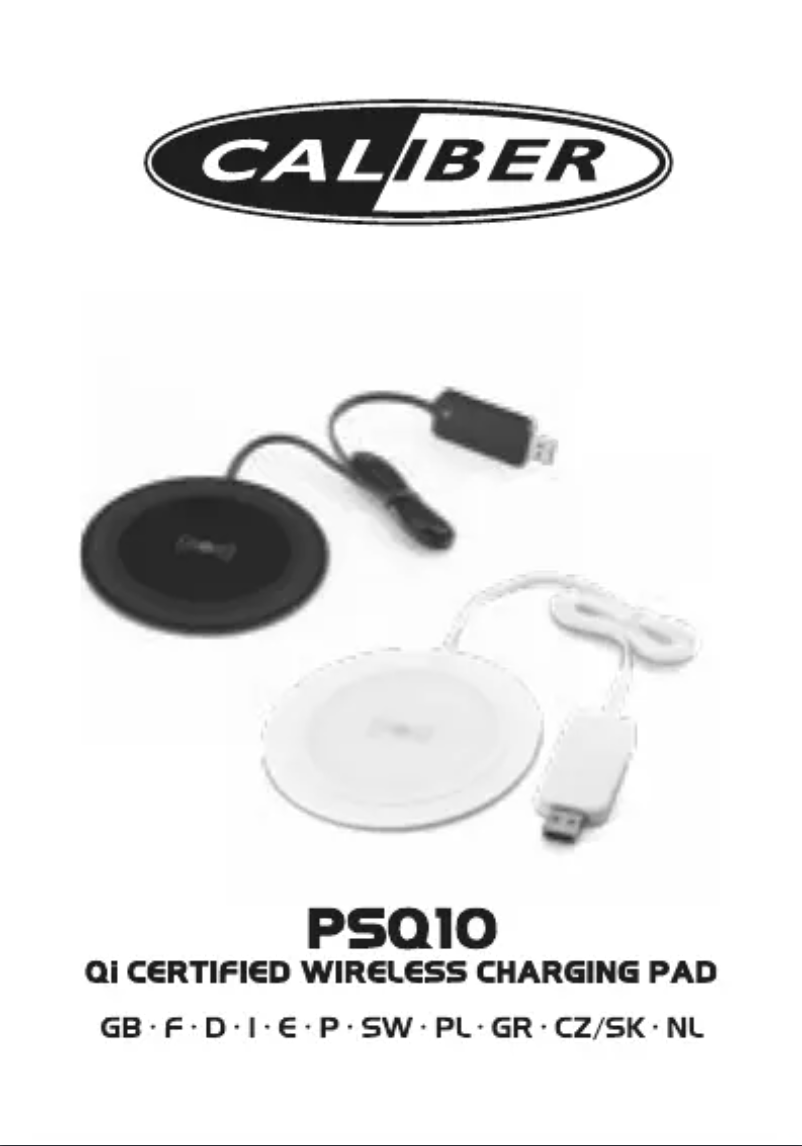 Page n°1 - Manuel utilisateur Caliber PSQ 10