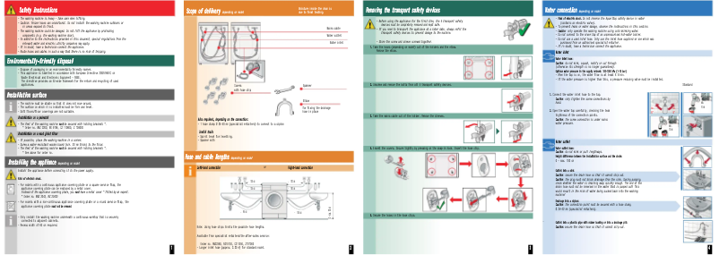 Page 1 de la notice Guide d'installation Siemens WM10P160IL
