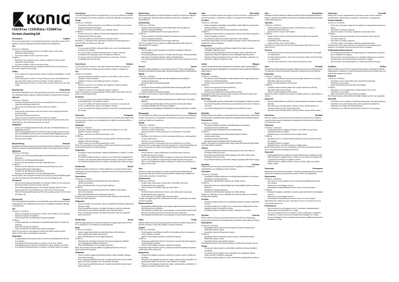 Page n°1 - Manuel utilisateur Konig CSSEK103