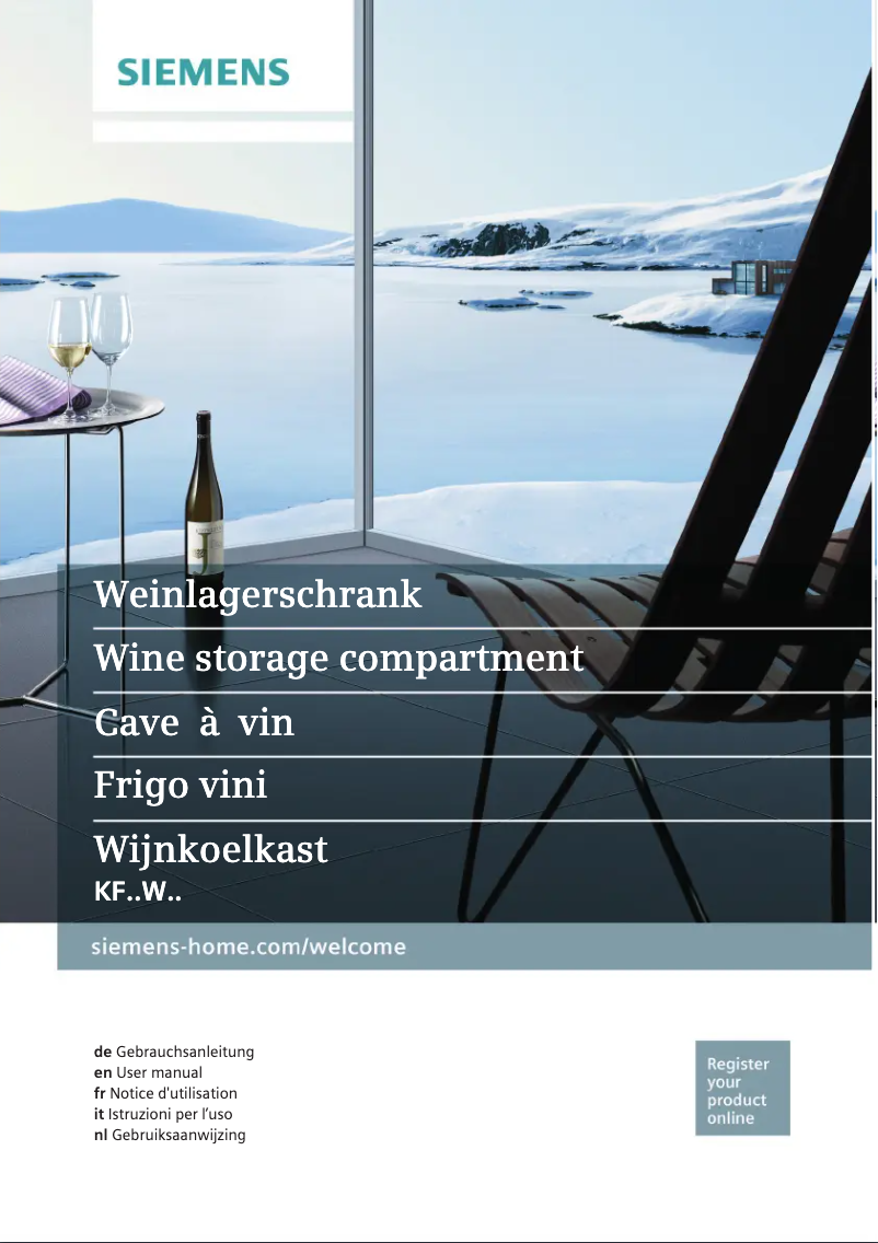 Page 1 de la notice Manuel d'utilisation et d'entretien Siemens KF18WA41IE