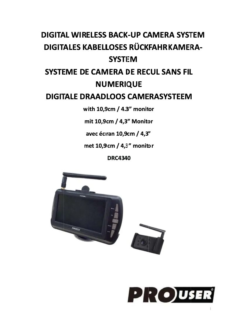 Page n°1 - Manuel utilisateur Pro-User DRC4340
