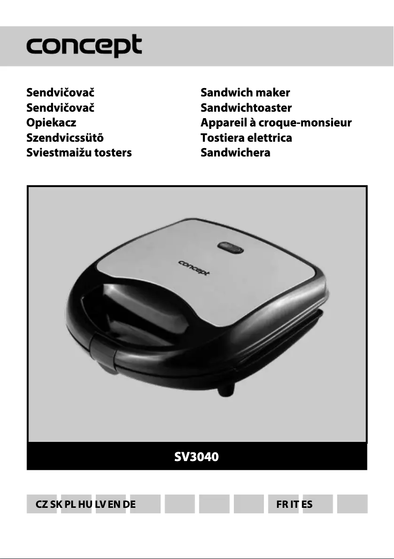 Image de la première page du manuel de l'appareil SV3040