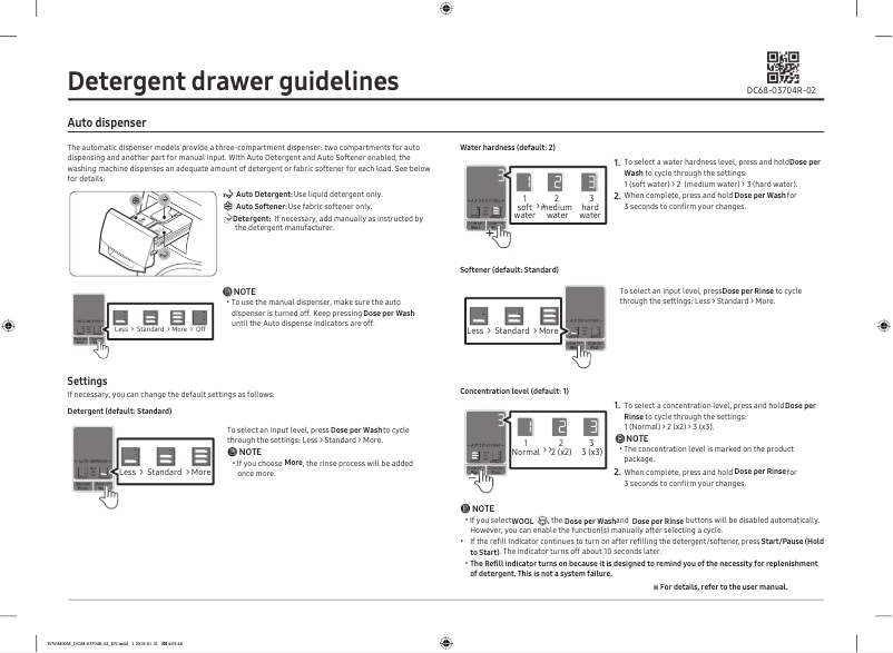 Image de la première page du manuel de l'appareil WW10M86KNOA