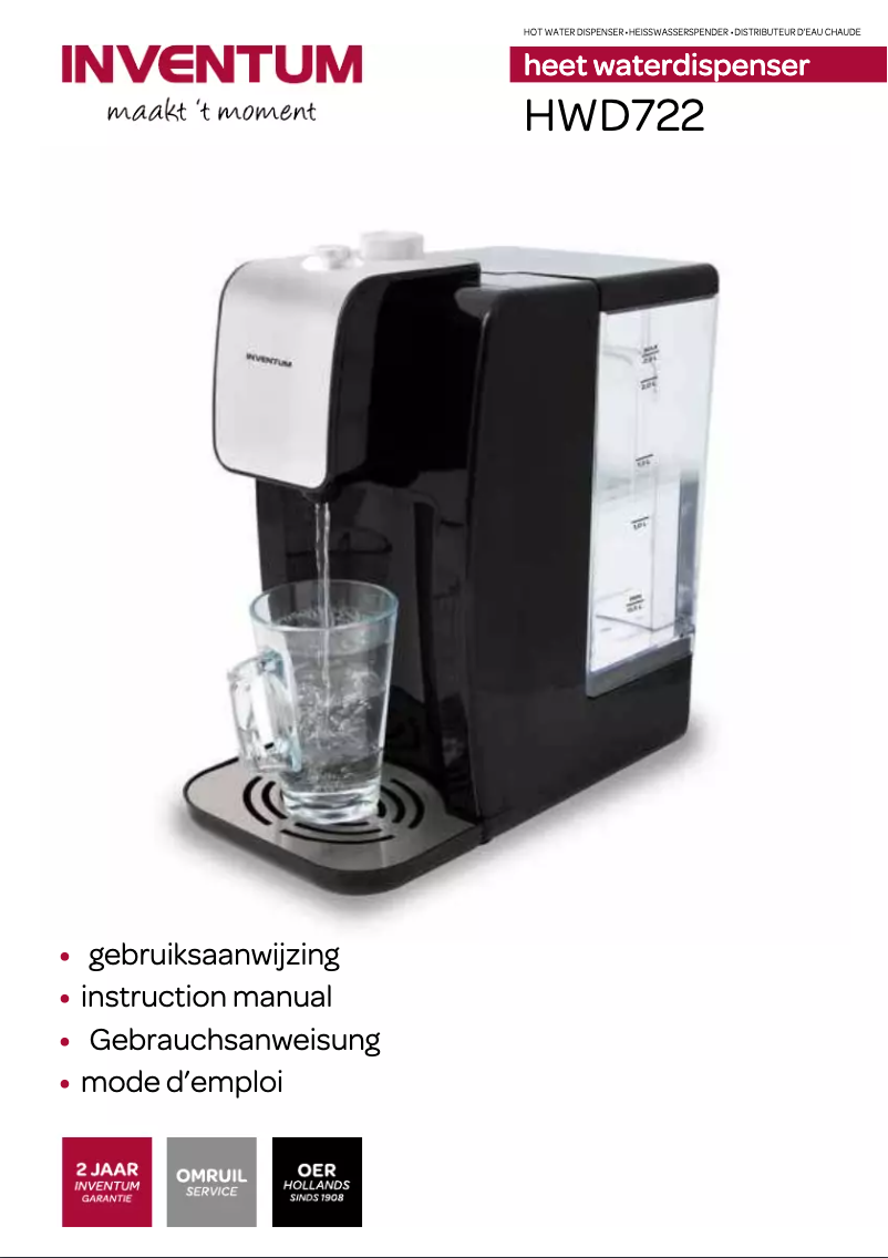 Page 1 de la notice Manuel utilisateur Inventum HWD722