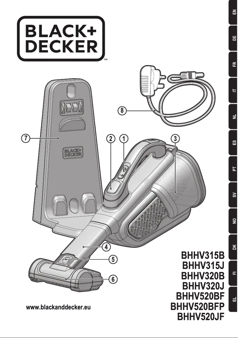 Page n°1 - Manuel utilisateur Black & Decker Dustbuster BHHV315J