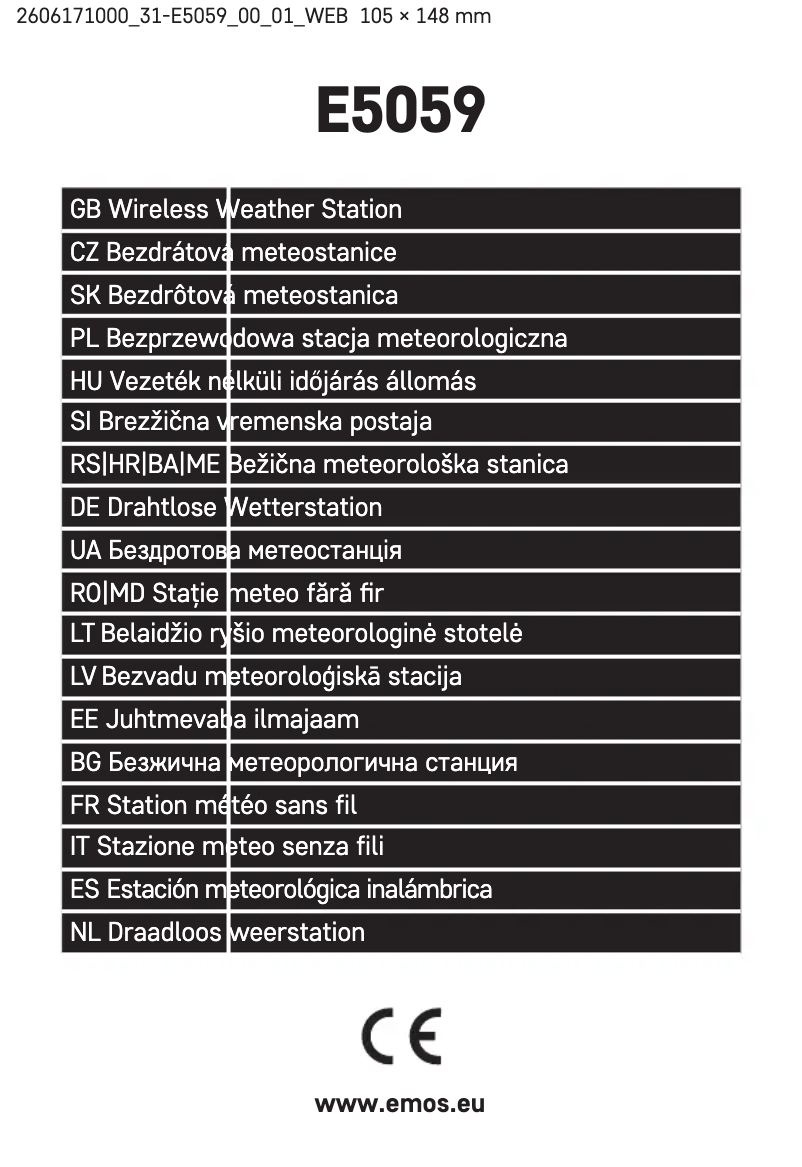 Image de la première page du manuel de l'appareil E5059