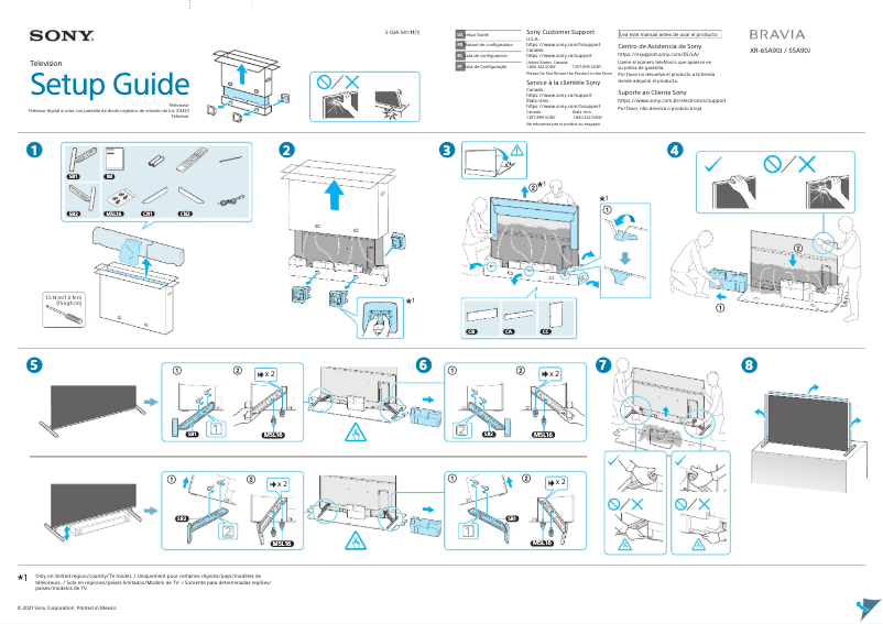 Image de la première page du manuel de l'appareil Bravia XR-55A90J