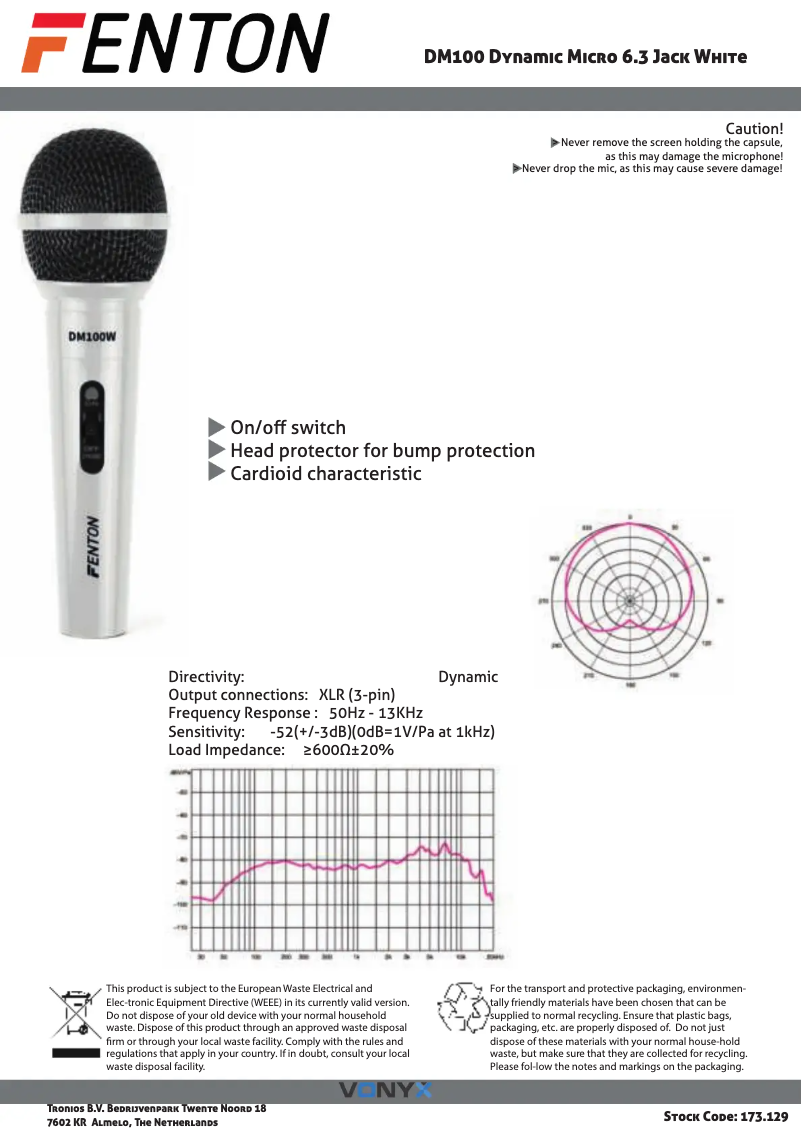 Image de la première page du manuel de l'appareil DM100