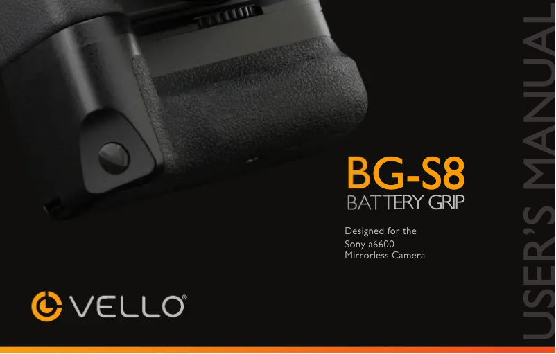 Page 1 de la notice Manuel utilisateur Vello BG-S8