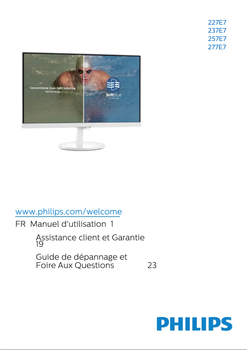 Page 1 of the manual User Manual Philips 277E7EDSW