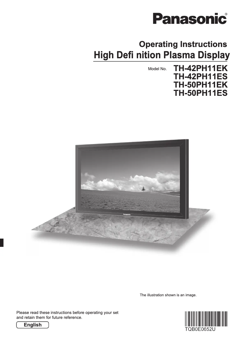 Image de la première page du manuel de l'appareil TH-42PH11EK