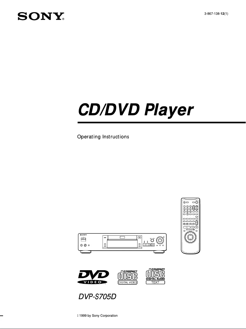 Image de la première page du manuel de l'appareil DVP-S705D
