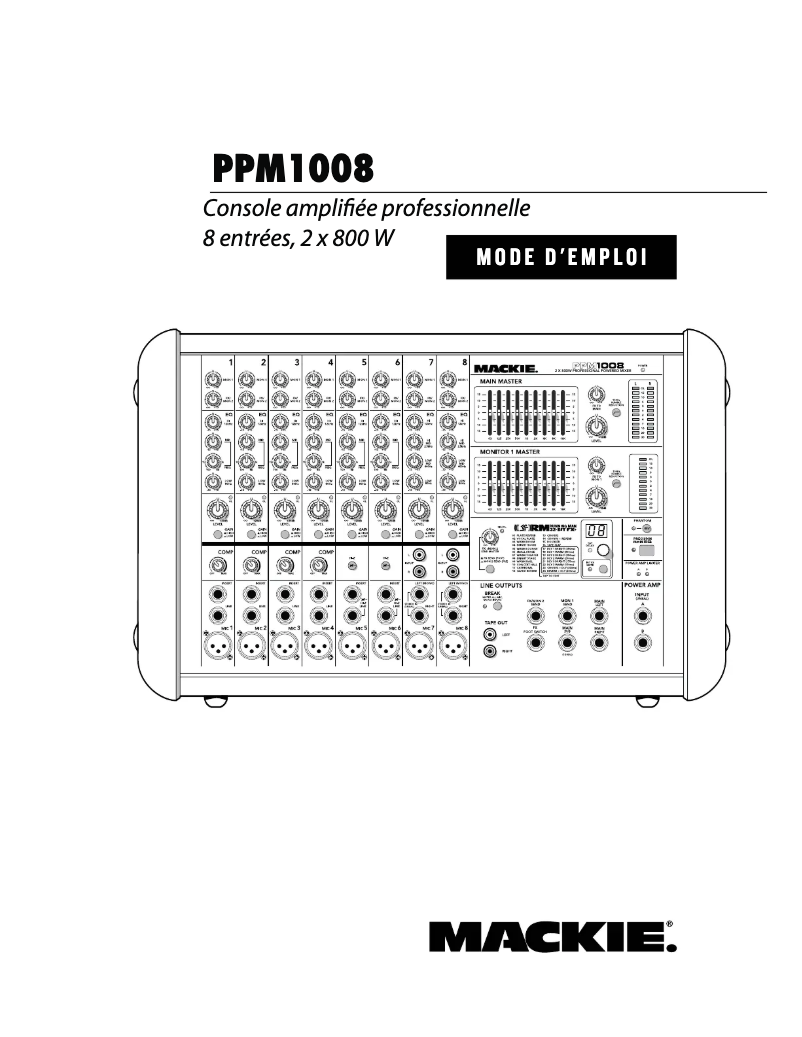 Image de la première page du manuel de l'appareil PPM1008
